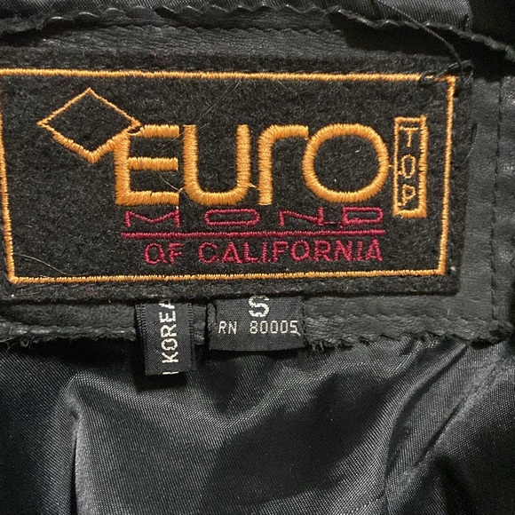 RARE HTF Vintage Euro Mond of California Leather fabric Jacket - Picture 9 of 16